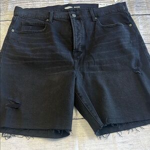 Old Navy Sz 16 High Waist Black Denim Shorts